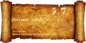 Halama Teréz névjegykártya